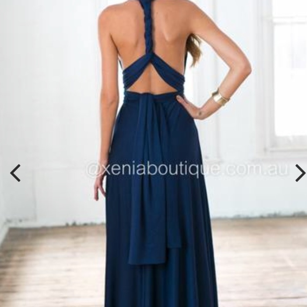 Xenia navy blue dress